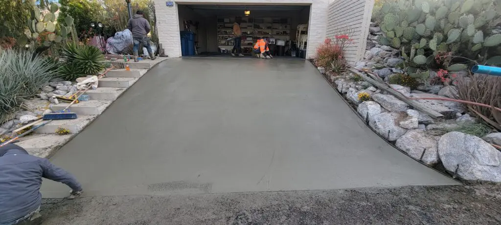 concrete driveway in progress