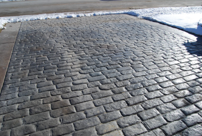 stamped concrete driveway